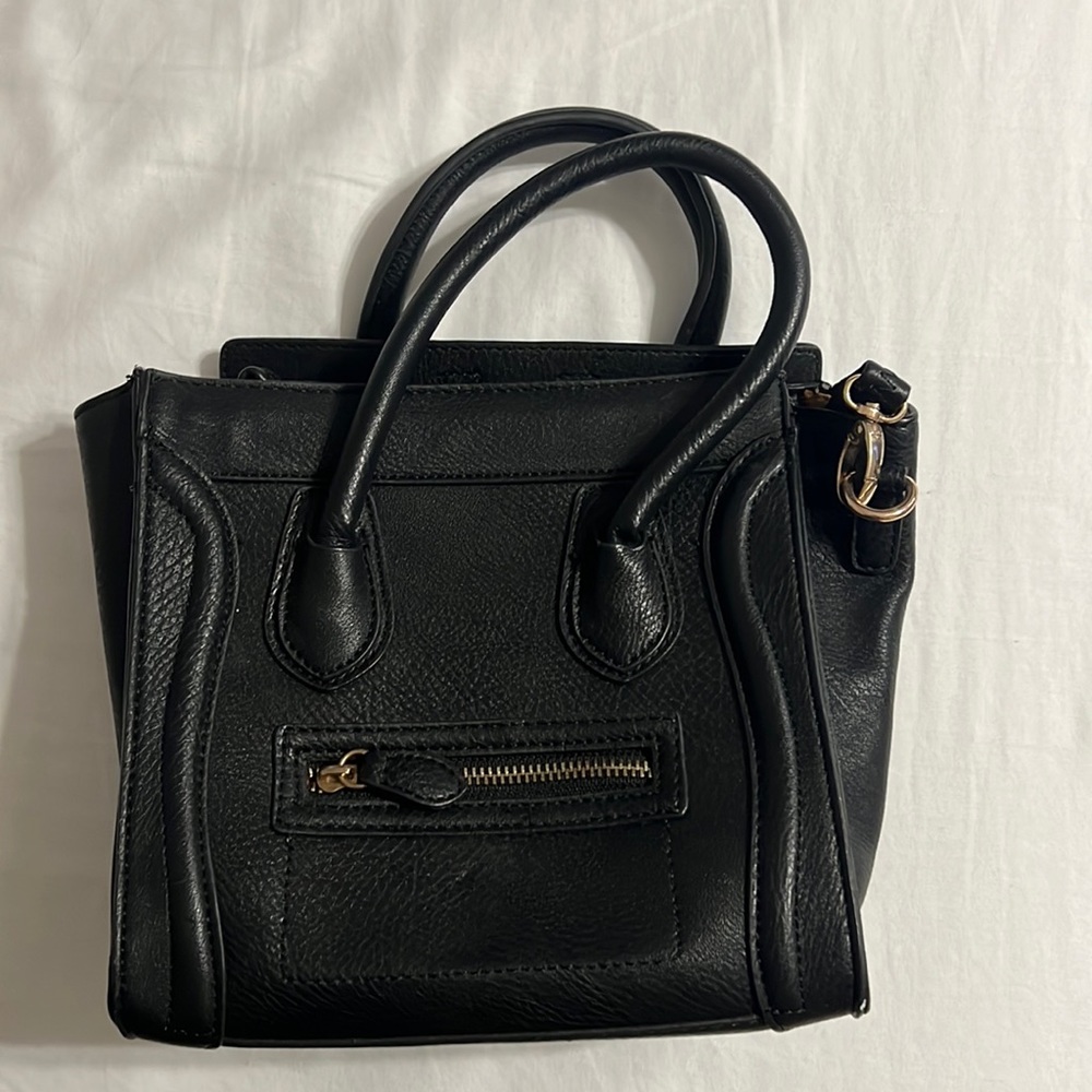 Black crossbody handbag